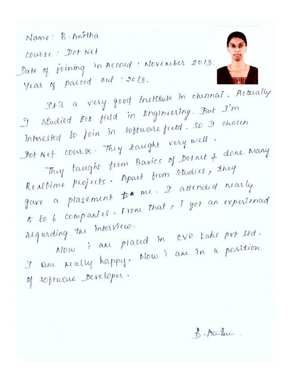 Dot Student Testimonial