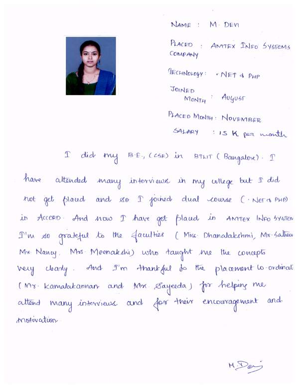 Dot Student Testimonial