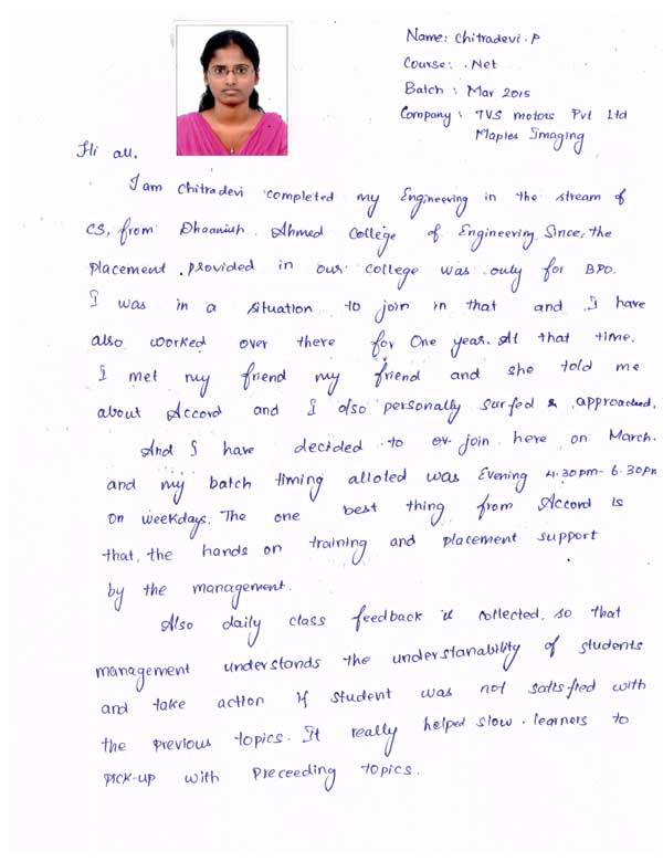 Dot Student Testimonial