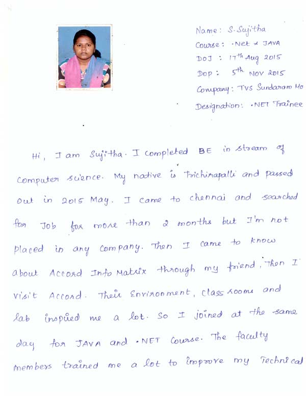 Dot Student Testimonial