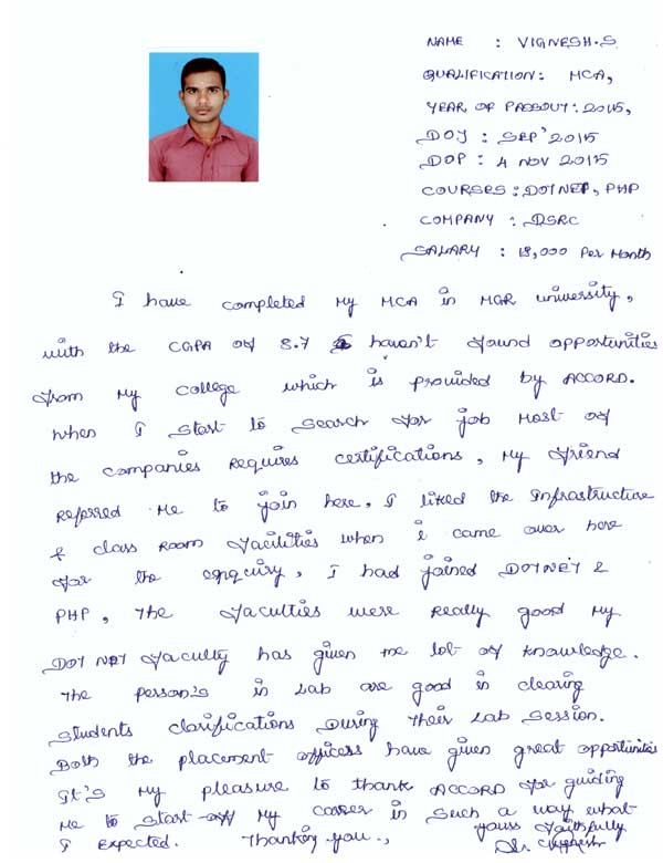 Dot Student Testimonial