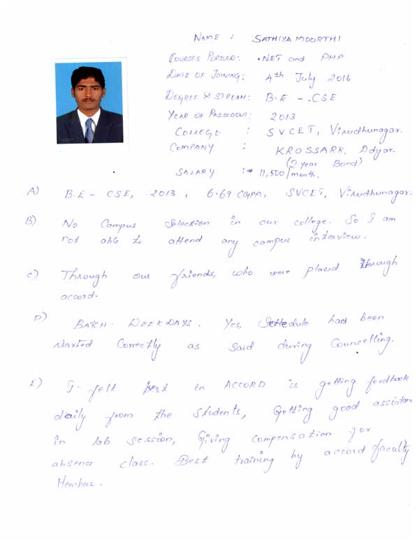 Dot Student Testimonial