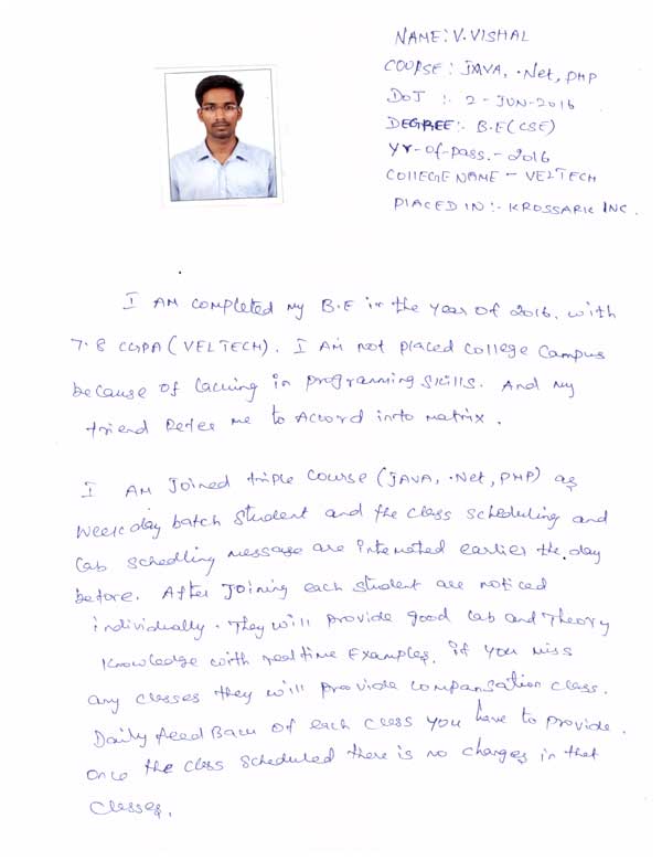 Dot Student Testimonial