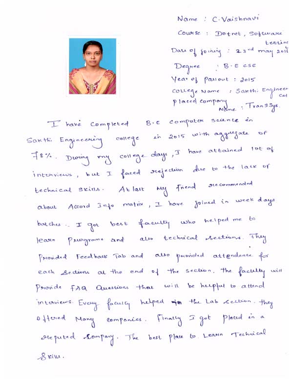 Dot Student Testimonial