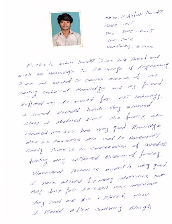 Dot Student Testimonial