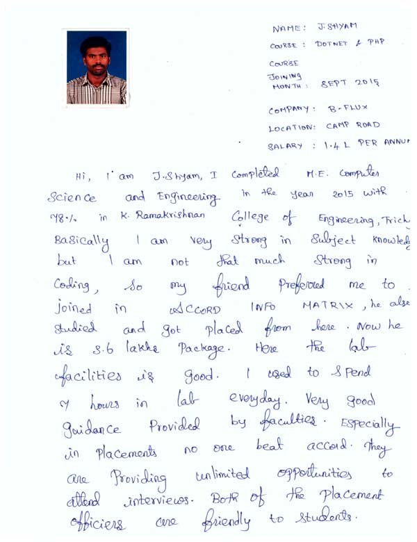 Dot Student Testimonial