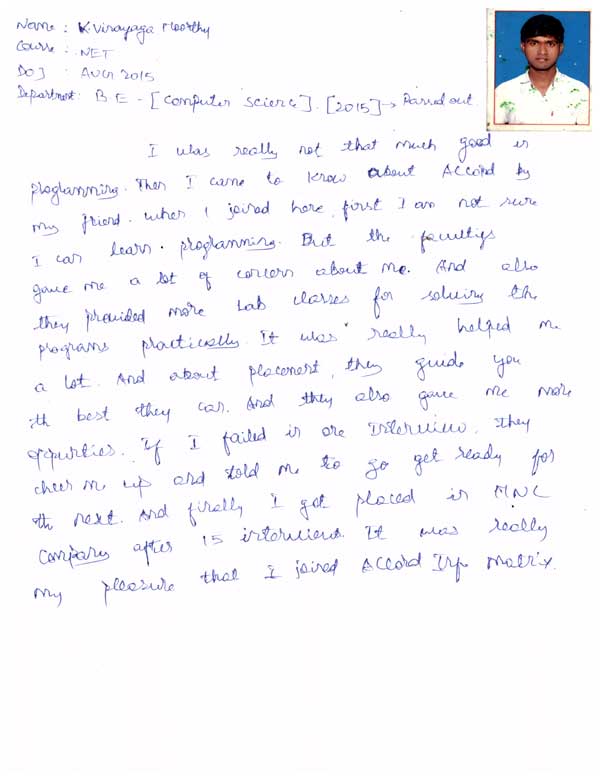 Dot Student Testimonial