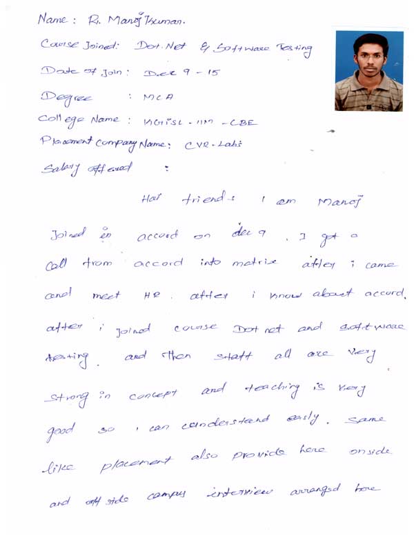 Dot Student Testimonial