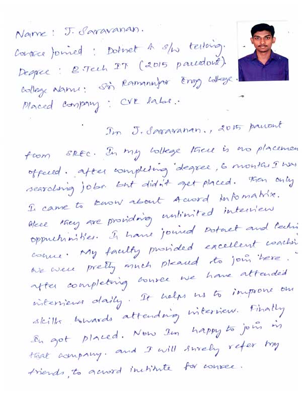 Dot Student Testimonial