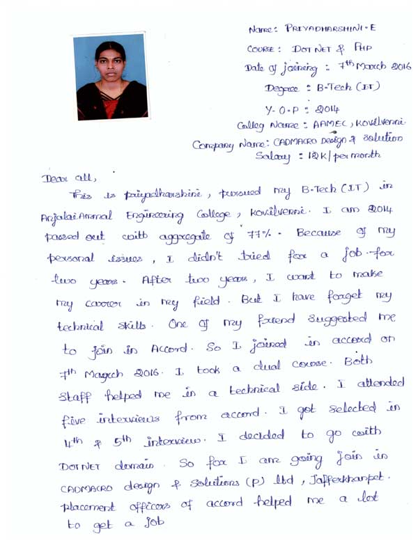 Dot Student Testimonial
