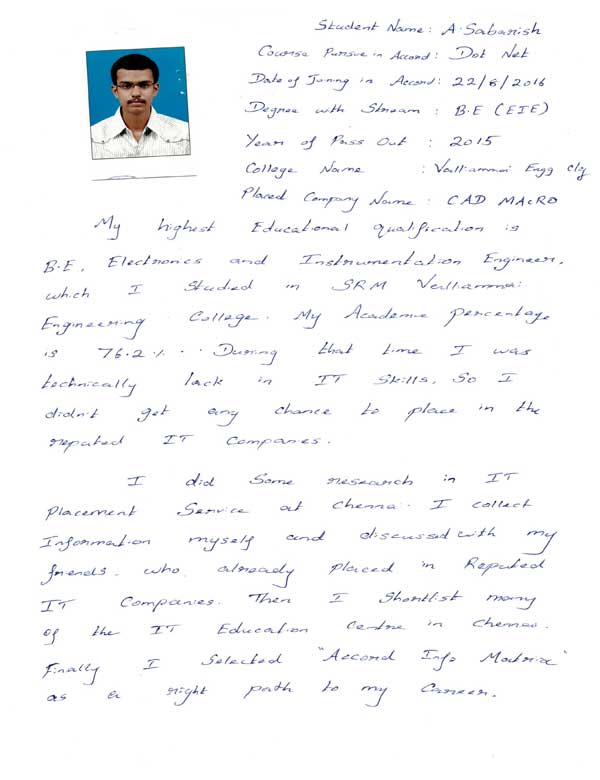 Dot Student Testimonial