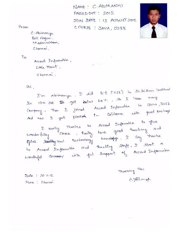 JAVA Student Testimonial