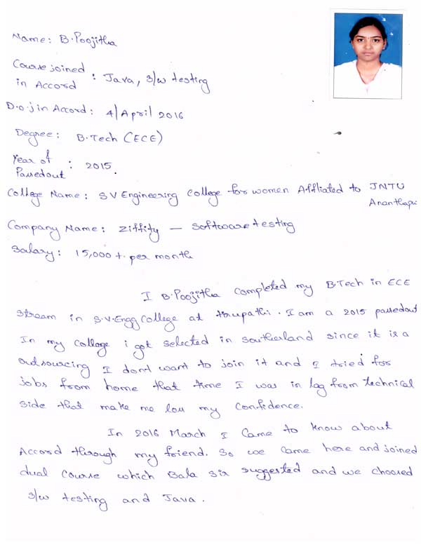 JAVA Student Testimonial