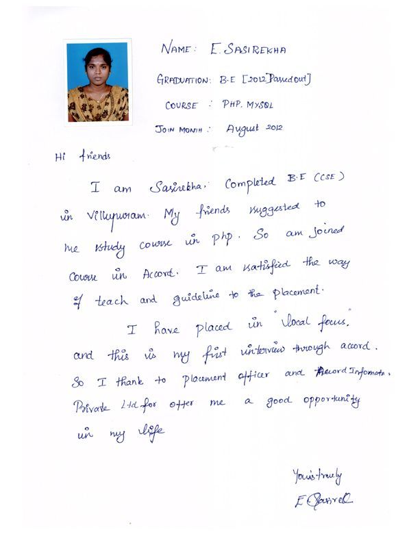 PHP Student Testimonial