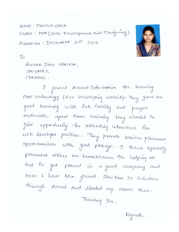 PHP Student Testimonial