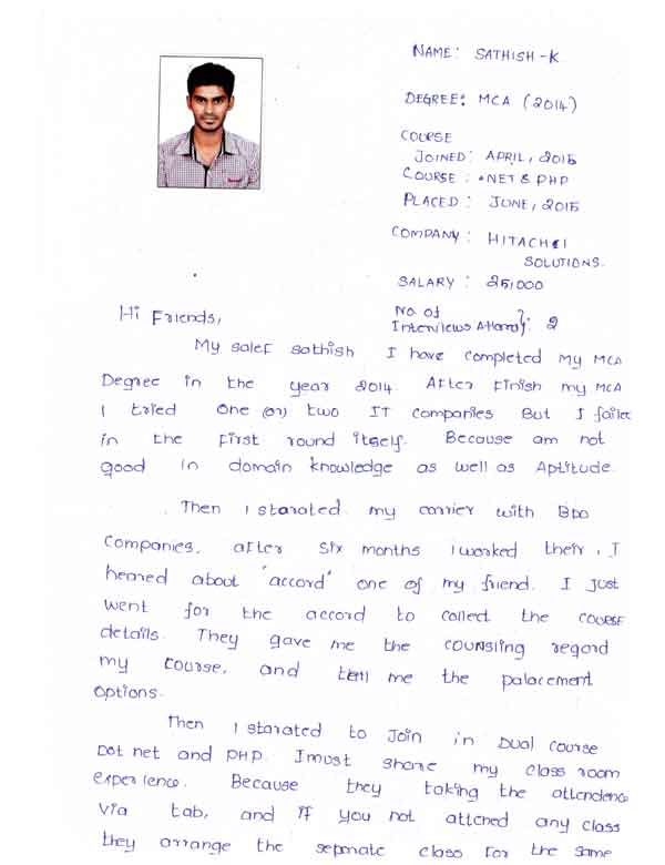PHP Student Testimonial