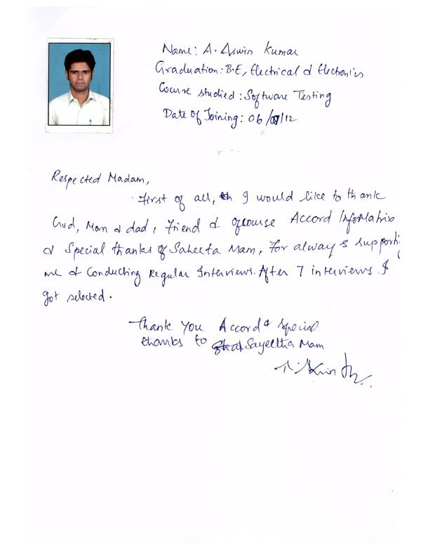 Testing Student Testimonial