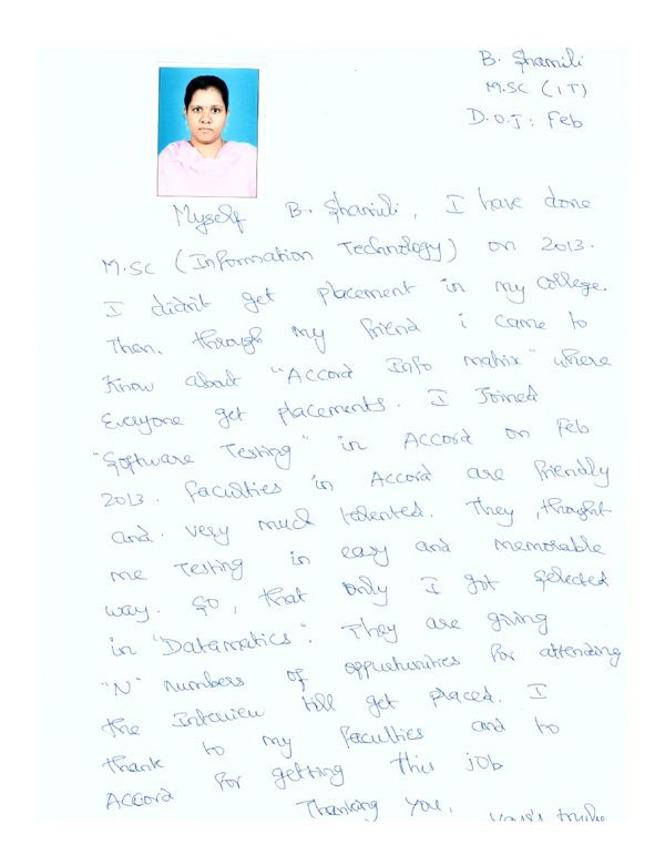 Testing Student Testimonial
