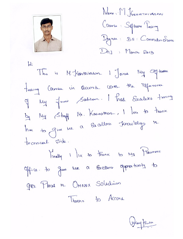 Testing Student Testimonial